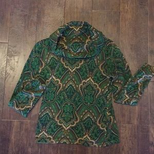 Cow neck long sleeved top